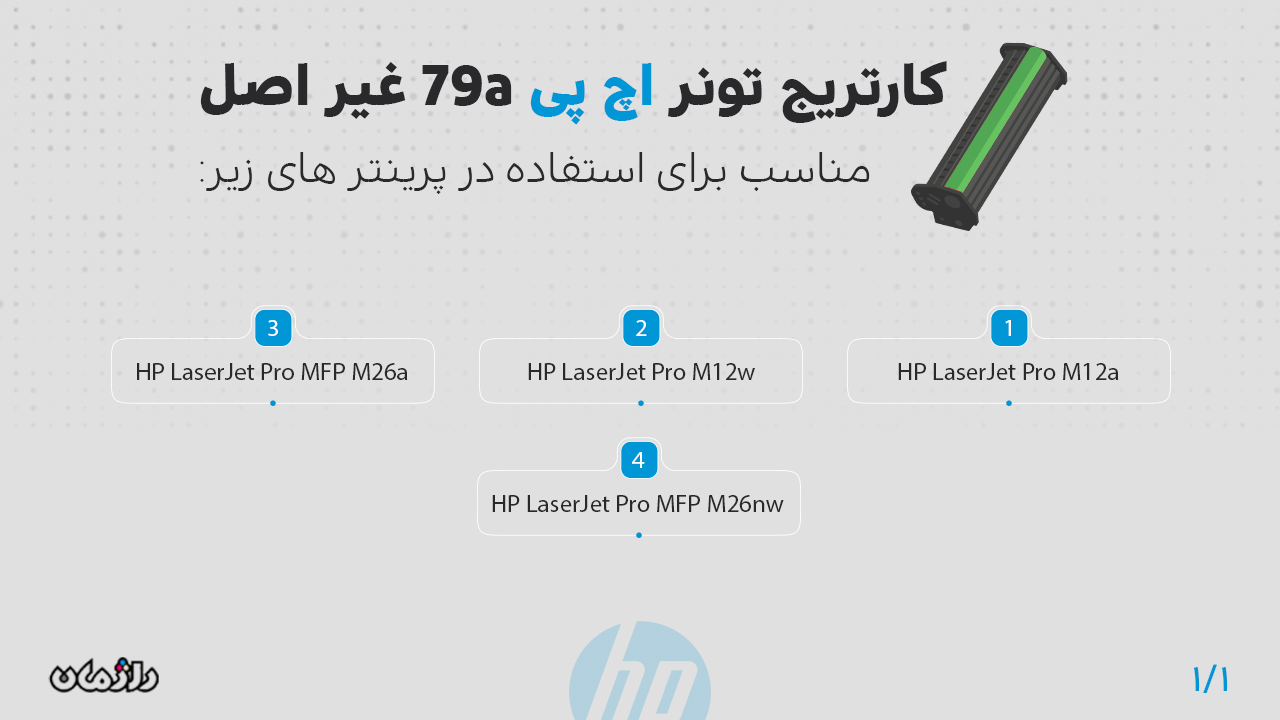 پرینتر های سازگار با کارتریج تونر اچ پی 79a