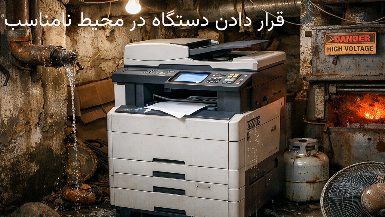 قرار دادن دستگاه در محیط نامناسب