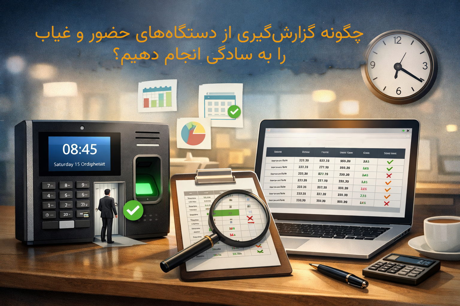 چگونه گزارش‌گیری از دستگاه‌های حضور و غیاب را به سادگی انجام دهیم؟ راهکارها و بهترین شیوه‌ها